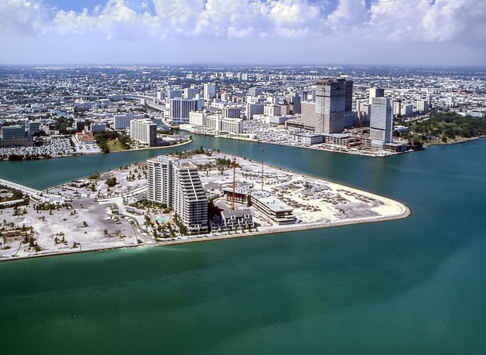 miami real estate photography Brickell Key Island First Buildings-1